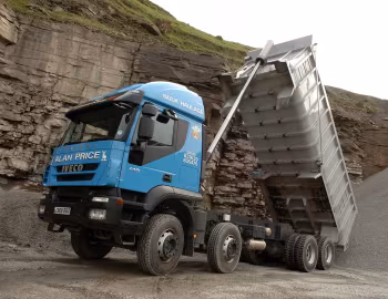 Iveco Trakker 410 8×4 with tipper body [UK-spec] (AT410T41) '2007–12