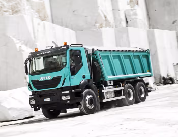 Iveco Trakker Hi-Land 450 rigid 6×4 with Gervasi tipper body '2013–21