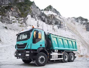 Iveco Trakker Hi-Land 450 rigid 6×4 with Gervasi tipper body '2013–21