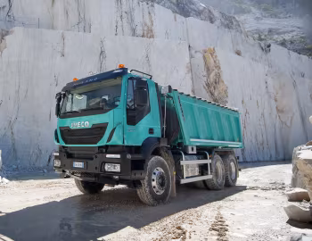 Iveco Trakker Hi-Land 450 rigid 6×4 with Gervasi tipper body '2013–21