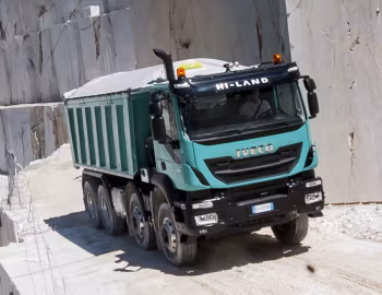 Iveco Trakker Hi-Land 500 rigid 8×4 with Cantoni & C S.p.A. tipper body '2013–pr.
