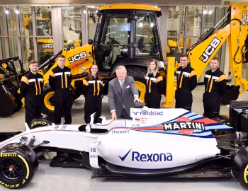 JCB 3CX eco, Williams FW40, Anthony Paul Bamford