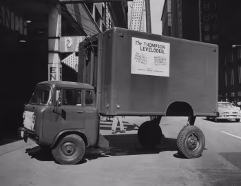 1958 Thompson Jeep FC Leveloder Truck with Hydraulic Lift