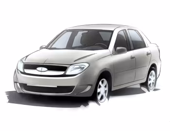 Поисковый эскиз седана ВАЗ 2190 "Lada Granta", 2010 г.
