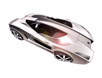 Esboço (sketch) Lamborghini Concept S '03.2005