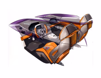 Esboço (sketch) Lamborghini Concept S '03.2005