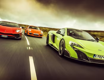 McLaren 675LT, Porsche 911 GT3 RS, Lamborghini Aventador LP 750-4 Superveloce