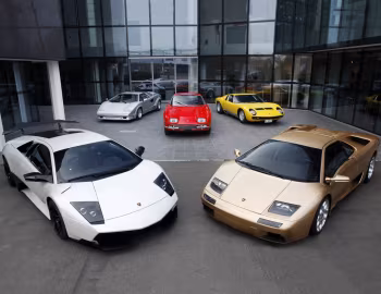 Lamborghini 350 GT, Lamborghini Countach, Lamborghini Miura, Lamborghini Diablo VT 6.0 SE, Lamborghini Murciélago LP 670-4 SuperVeloce