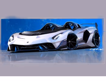 Esboço (sketch) Lamborghini SC20 '12.2020