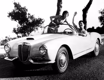 Lancia Aurelia G.T. 2500 Spider, Antonella Lualdi, Franco Interlenghi