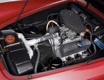 Sous la capuche Lancia Aurelia PF200 Spyder (B52#1052) '1953