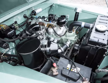 Sob o capô 1950 Land Rover 80 Utility Soft Top [RHD] (R0610-3299) '1949