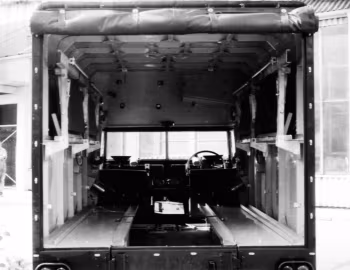 Interior Land Rover 109 Ambulance Truck Pilot Model B [Australia] (Census 6362C) '1959