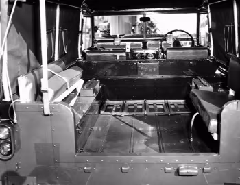 Interior Land Rover 109 FFT Utility Truck [Australia] (Census 6006) '1970