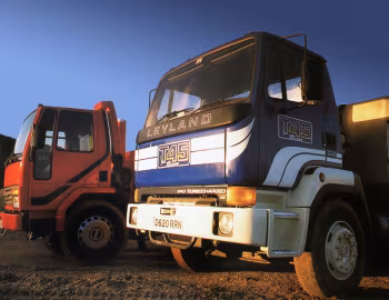 Ford Cargo 2424 with tipper body, Leyland Constructor 6 24.23 dump truck