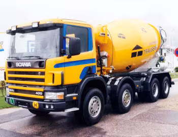 Scania P124C 400 8×4 rigid Liebherr Betonmischer '1995–2004