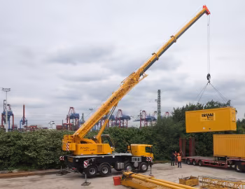 Scania P400 8×4 with Liebherr LTF 1060 mobile crane '2009–11