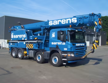 Scania P400 8×4 with Liebherr LTF 1060 mobile crane '2009–11