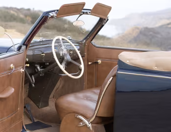 Интерьер 1938 Lincoln Zephyr Convertible Coupe (86H 760(B))