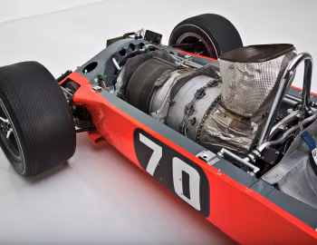 Sob o capô Lotus 56 '1968