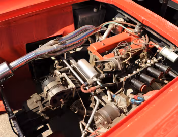 Sob o capô Lotus Europa Racing Car (Type 47) '1966–70