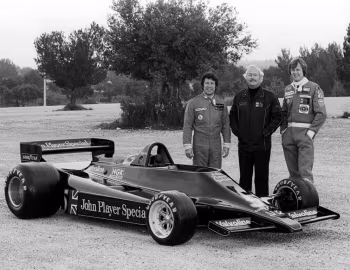 Mario Andretti, Colin Chapman, Ronnie Peterson, Lotus 79