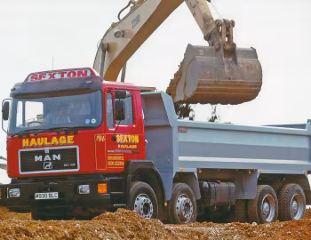 MAN 32.322 VFK with Thompsons tipper body [UK-spec] (F90 Typ F13) '1990–94