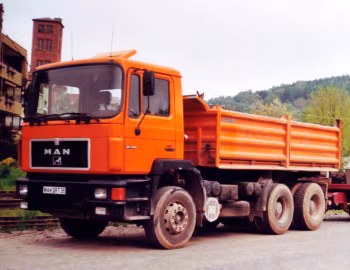 MAN 24.332 DFK Meiller Dreiseitenkipper (F90 Typ F08) '1986–90