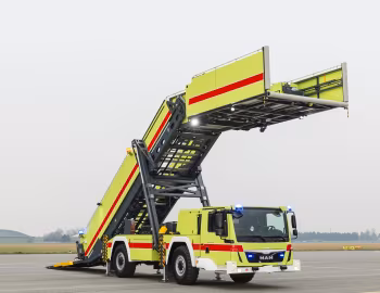 Maurer M-TGM 18.340 4×4 BB Rettungstreppenfahrzeug Rosenbauer E5000 '2014–pr.