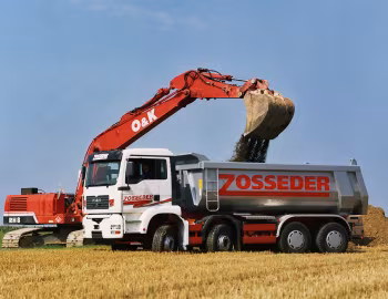 O&K RH8, MAN TGA 41.410 Muldenkipper