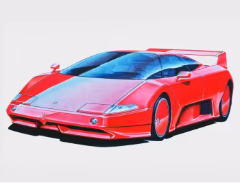 Croquis Maserati Chubasco '12.1990
