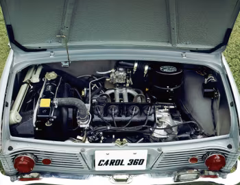 Bajo el capó Mazda Carol 360 Deluxe 4-door Sedan (KPDA) '09.1963–10.1966