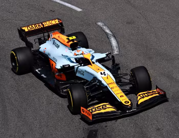 McLaren MCL35M with a special "Gulf" livery '05.2021