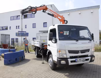 Mitsubishi Fuso Canter 7C15 Meiller Dreiseitenkipper mit Atlas-Ladekran AK 57.3 A4 L [Germany] (FE7) '2013–22