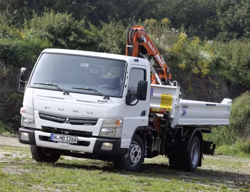 Mitsubishi Fuso Canter 7C15 Meiller Dreiseitenkipper mit Atlas-Ladekran AK 57.3 A4 L [Germany] (FE7) '2013–22