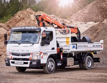 Mitsubishi Fuso Canter 9C18 Meiller Dreiseitenkipper mit Atlas-Ladekran 66.3E [Germany] '2016–22