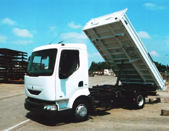 Renault Midlum 180.08 with Meiller three-way tipper body '2000–01