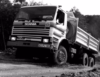 Scania P112H 6×6 Meiller Dreiseitenkipper [Germany] '1986–88