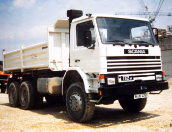 Scania P112H 6×6 Meiller Dreiseitenkipper [Germany] '1986–88