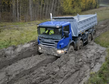 Scania P420 8×6 CP14 Meiller Dreiseitenkipper '2004–10