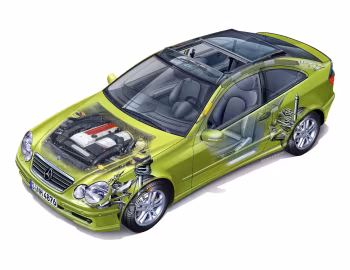 Mercedes-Benz C 200 Kompressor Sportcoupe [Worldwide] (CL203) '10.2000–03.2004