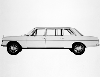 Dachhimmel Mercedes W114/W115 Limousine Strich8 mit Schiebedach weiss