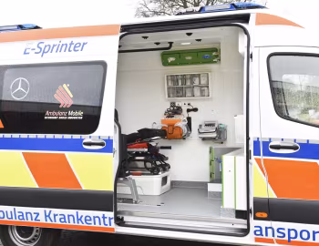 Interior Mercedes-Benz eSprinter E-KTW Ambulanzmobile Schönebeck Typ "Valeris" '2021–pr.