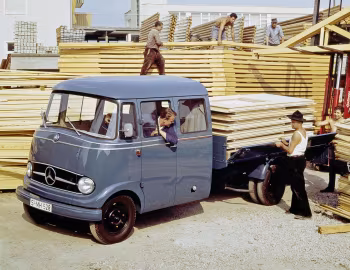 Mercedes-Benz L 407 Pritschenwagen mit Doppelkabine (Br. L 319) '1963–68