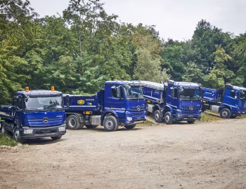 Mercedes-Benz Arocs 4151 AK Meiller Trigenius D421 Dreiseitenkipper, Mercedes-Benz Atego 1630 K Meiller Dreiseitenkipper, Mercedes-Benz Arocs 2851 Meiller Dreiseitenkipper, Mercedes-Benz Arocs 3343 AK Meiller Trigenius Dreiseitenkipper Typ D328