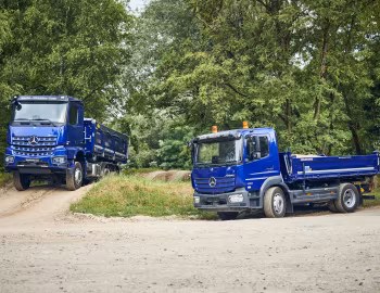 Mercedes-Benz Arocs 3348 AK Meiller Trigenius Dreiseitenkipper D328, Mercedes-Benz Atego 1630 K Meiller Dreiseitenkipper