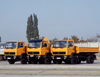 Mercedes-Benz 1314 AK Dreiseitenkipper, Mercedes-Benz 1117 AK Dreiseitenkipper mit Schneepflug, Mercedes-Benz 914 AK Dreiseitenkipper