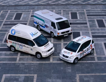 Mercedes-Benz MB 100 BZ NECAR 1, Mercedes-Benz Vito NECAR 2, Mercedes-Benz A-Klasse NECAR 3