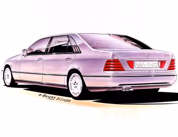 Boceto Mercedes-Benz S-Klasse (W140) '1988