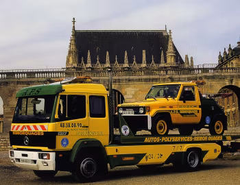 Mercedes-Benz 1217 Car Carrier, Toyota Land Cruiser Recovery Truck